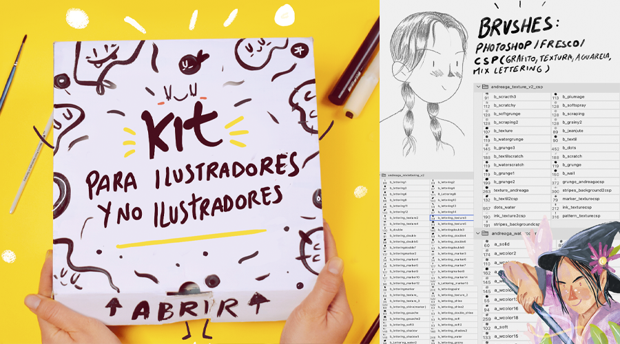 pinceles para Photoshop y Fresco